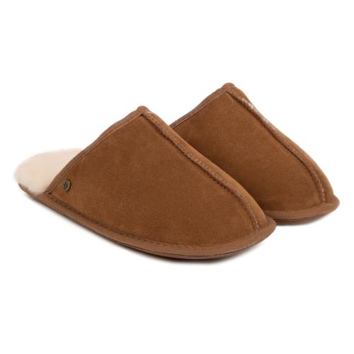 Mens Donmar Sheepskin Slipper Chestnut Extra Image 4